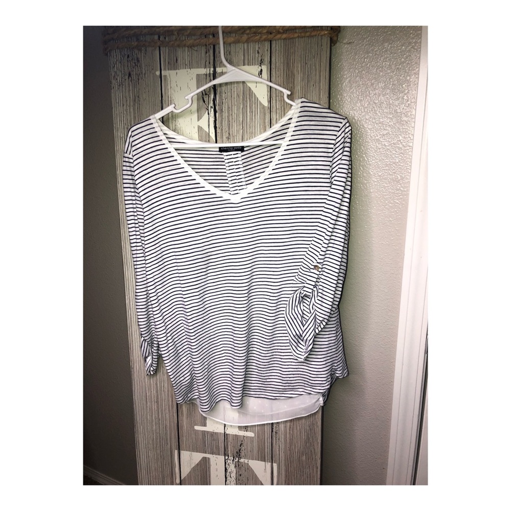 Cha Cha Vente 3/4 Sleeve Fashionable Shirt